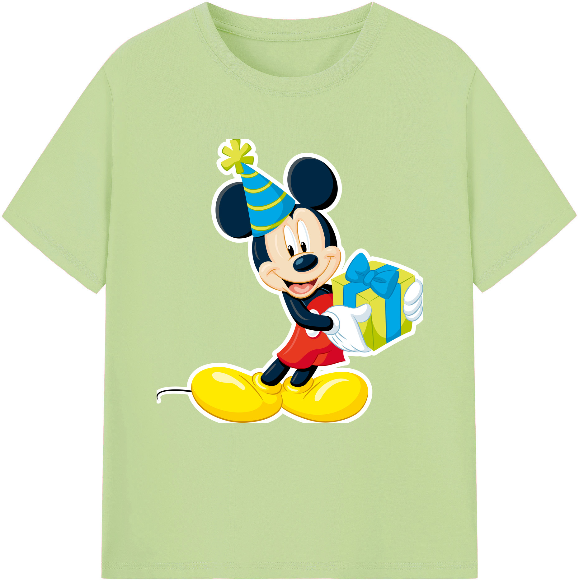 （画像用） ミッキーマウス Mickey Mouse 綿100％半袖Tシャツ（フロントプリント）